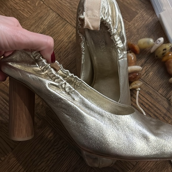 GOLD Ulla Johnson beaded ballet heels - Picture 11 of 11